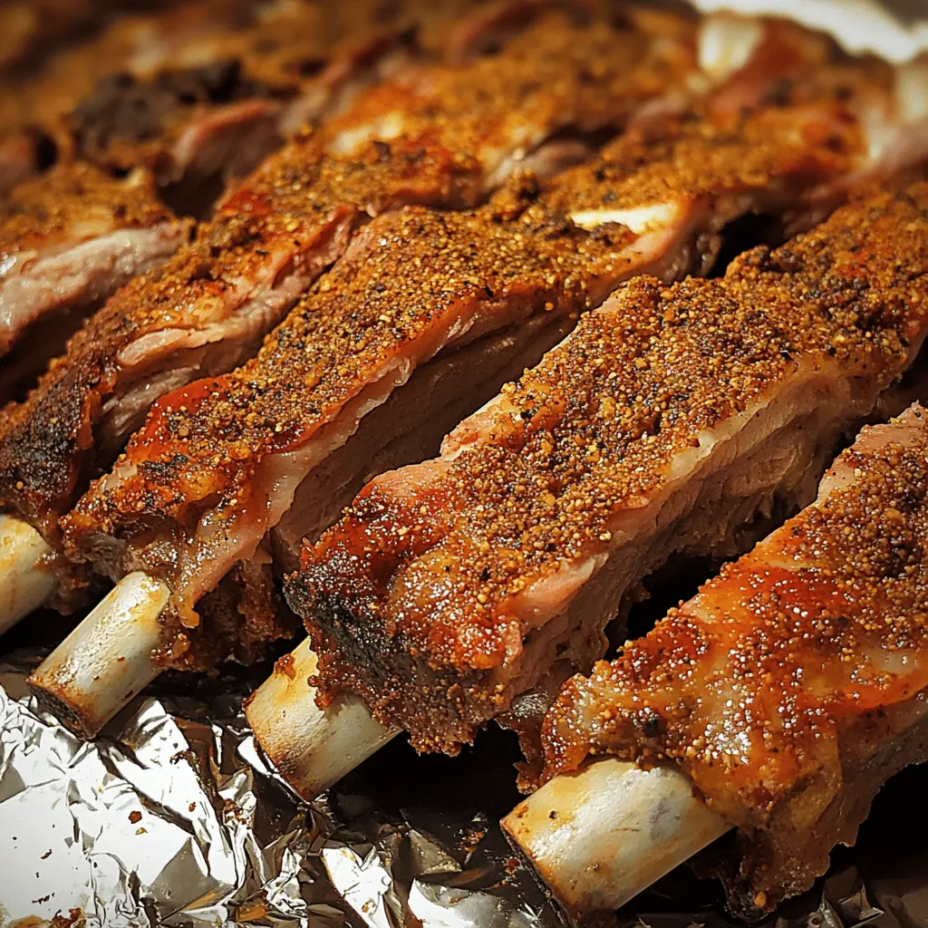 Get ready for tender, fall-off-the-bone beef ribs that are bursting with flavor! This dry rub recipe combines a perfect blend of spices, enhancing the rich taste of the meat. Ideal for family gatherings or cozy dinners, these ribs are easy to prepare in your oven. Save this recipe to impress your guests at your next BBQ or special occasion!