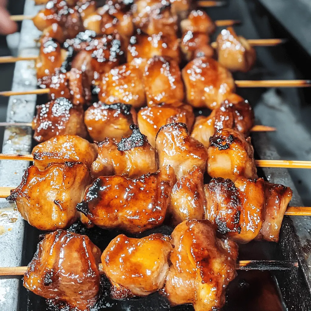Looking for a tasty grilling option? These Filipino Barbecue Chicken Skewers are marinated in a rich blend of soy sauce, garlic, and brown sugar for a wonderfully sweet and savory flavor. Perfect for parties or family dinners, they're quick to prepare and a sure crowd-pleaser. Save this recipe for your next cookout!