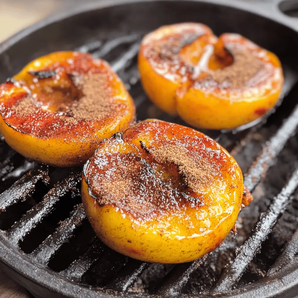 Sweet, juicy grilled peaches topped with warm cinnamon and brown sugar make for a delightful summer treat! This quick and easy recipe is perfect for summer BBQs or a special dessert at family gatherings. Don't miss out on the juicy flavor burst—save this recipe now and impress your friends and family!