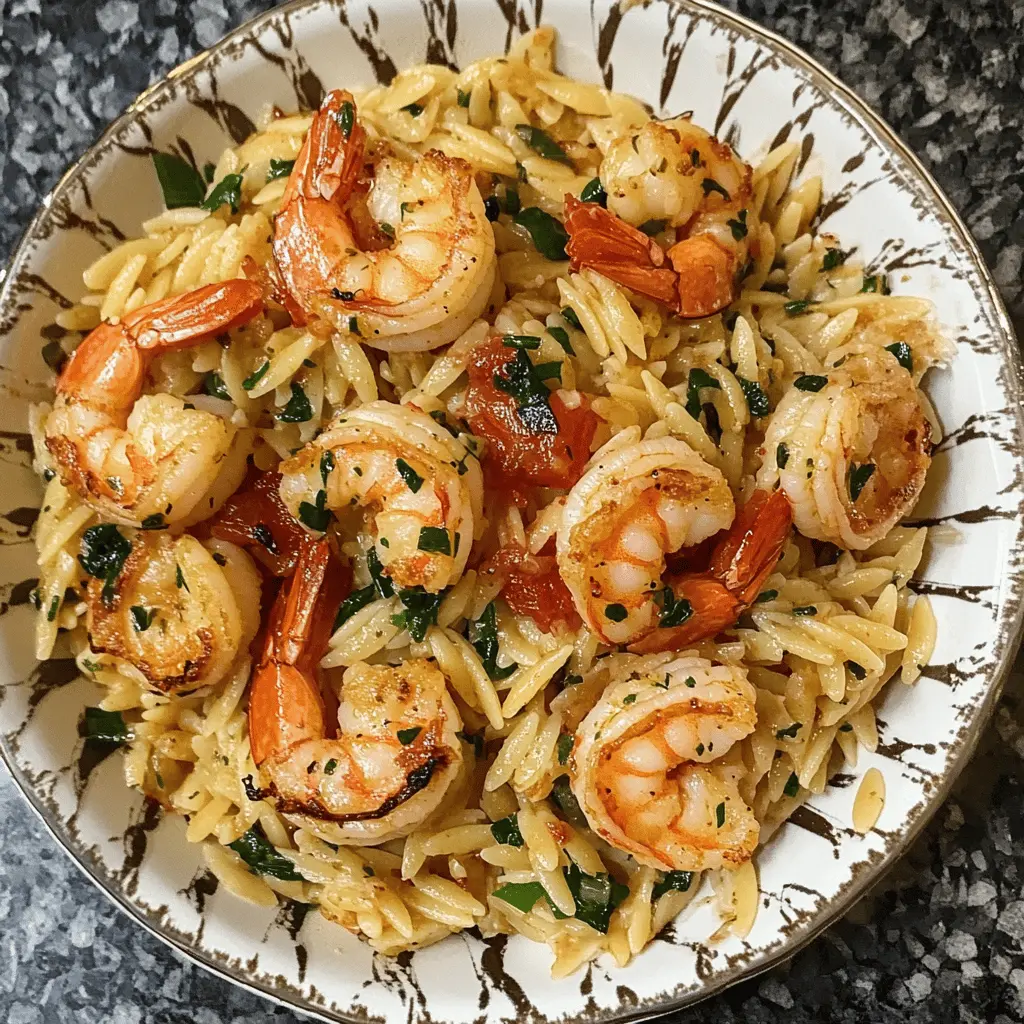 Easy One Pan Parmesan Orzo with Shrimp