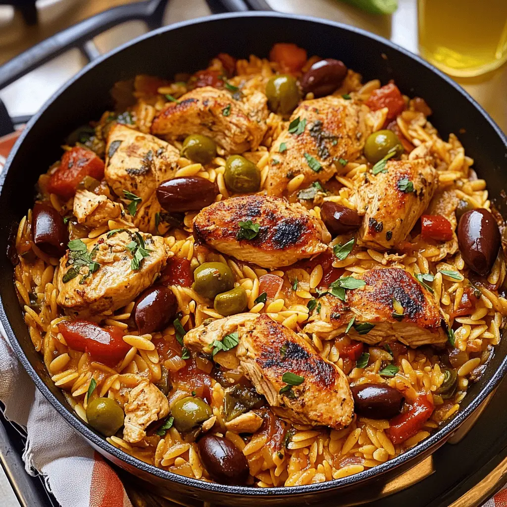 Enjoy a delightful twist on dinner with this One Pot Mediterranean Chicken Orzo! Packed with tender chicken, fresh vegetables, and zesty Mediterranean flavors, it's a meal that’s both easy and delicious. Ideal for weeknight dinners or special gatherings, be sure to save this recipe for your next culinary adventure!