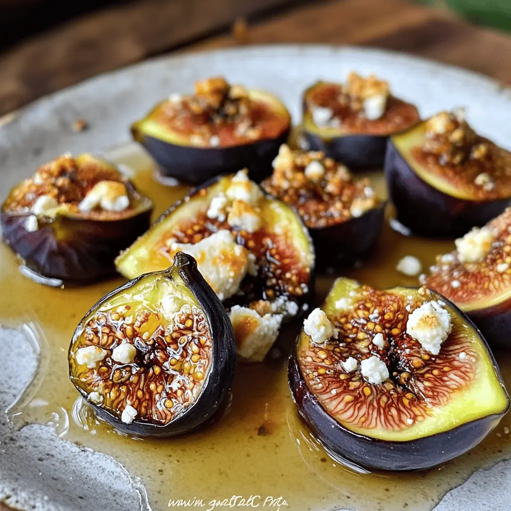 Sweet and savory perfection awaits with these Roasted Figs topped with creamy goat cheese and a drizzle of honey. This simple yet elegant recipe combines the rich flavors of fresh figs with the tanginess of goat cheese, making it an ideal appetizer for gatherings or a delightful addition to your cheese board. Save this recipe for your next special occasion!