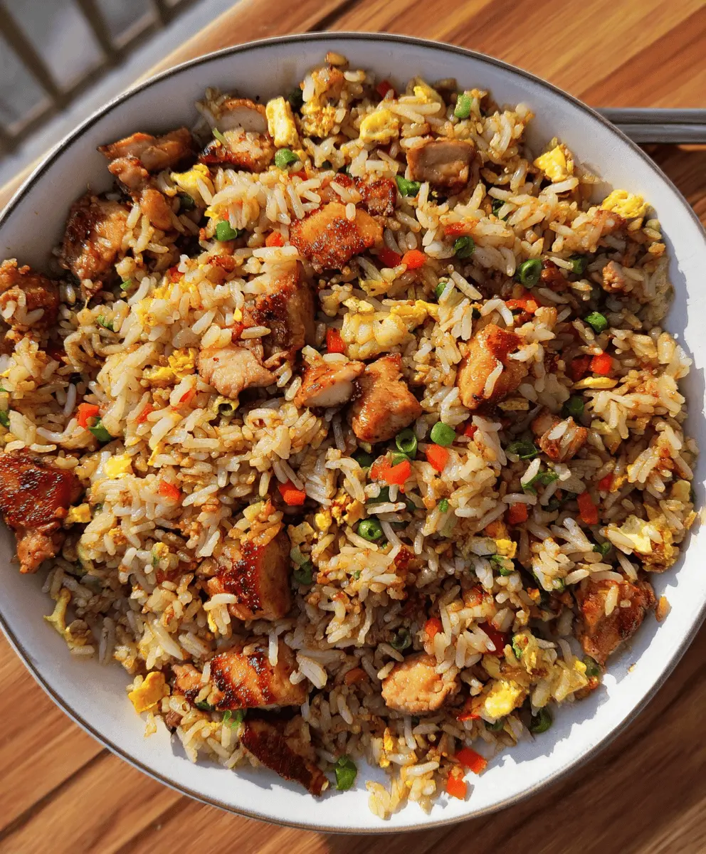 Easy Japanese BBQ Chicken Fried Rice Recipe