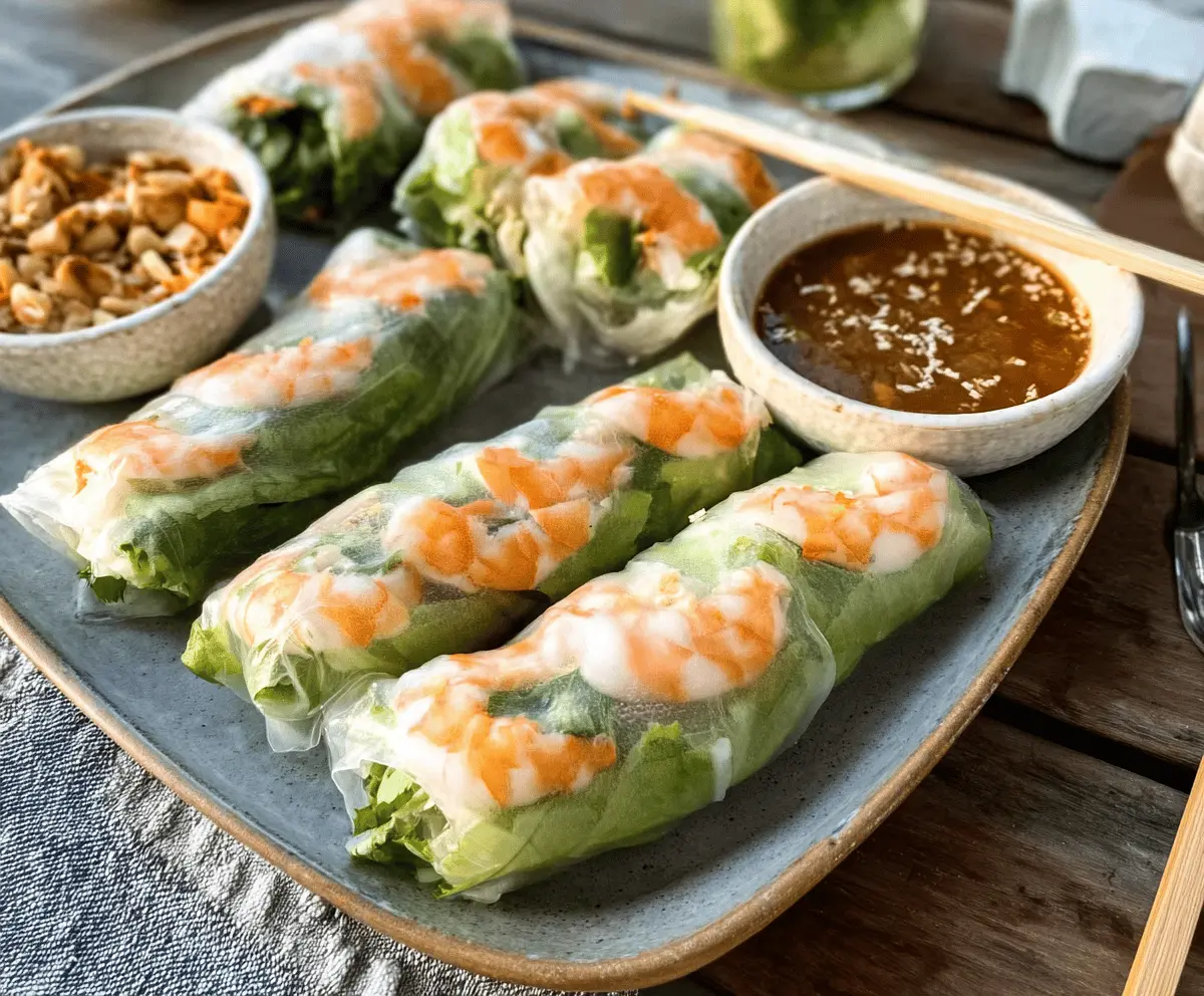 Easy Fresh Summer Spring Rolls Recipe