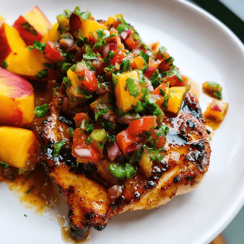 Easy Peach Salsa Chicken Recipe