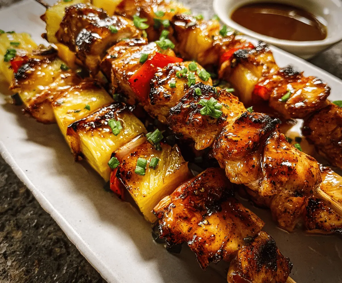 Easy Teriyaki Chicken Pineapple Kabobs Recipe