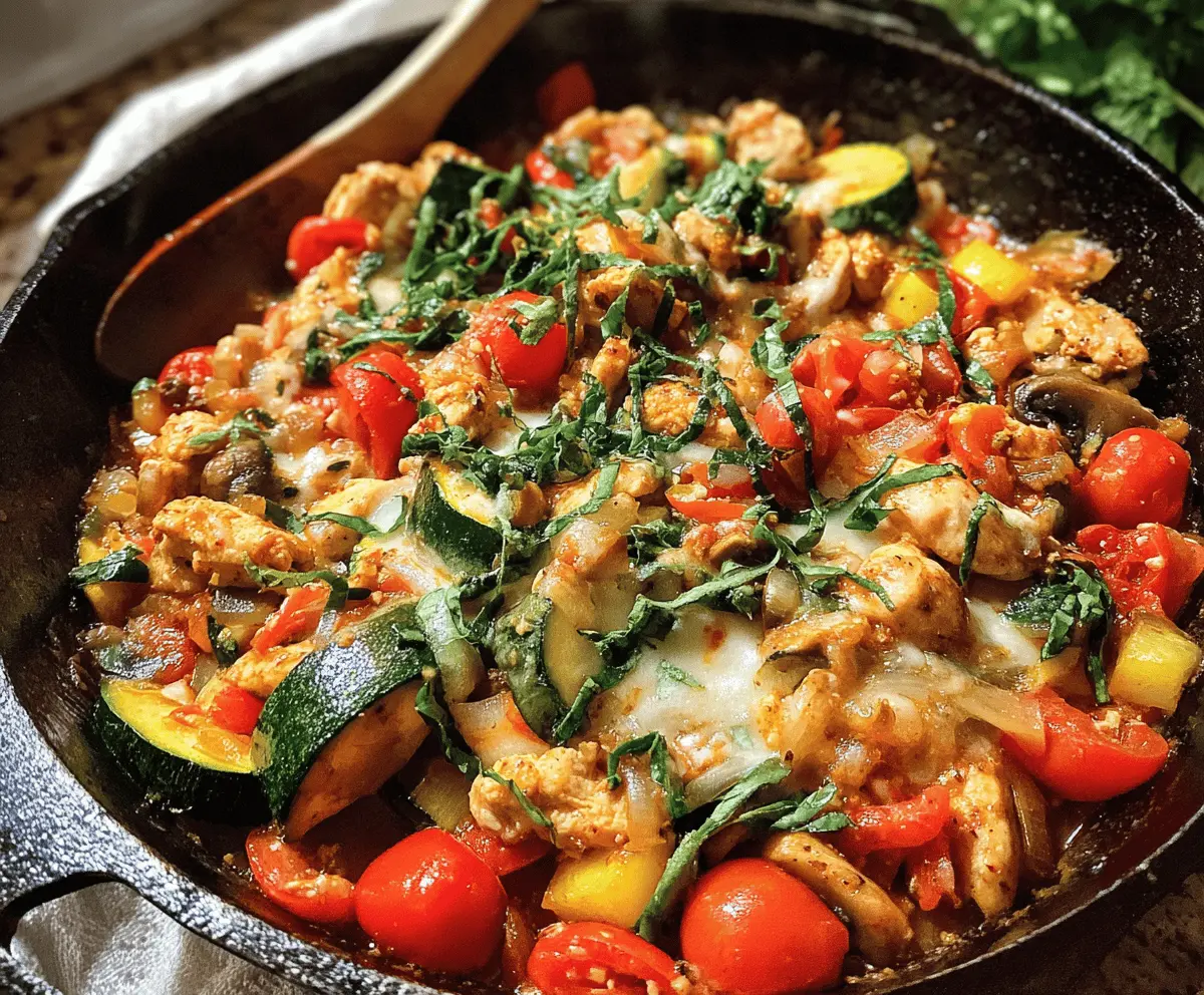 Easy Italian Chicken and Veggie Skillet Recipe