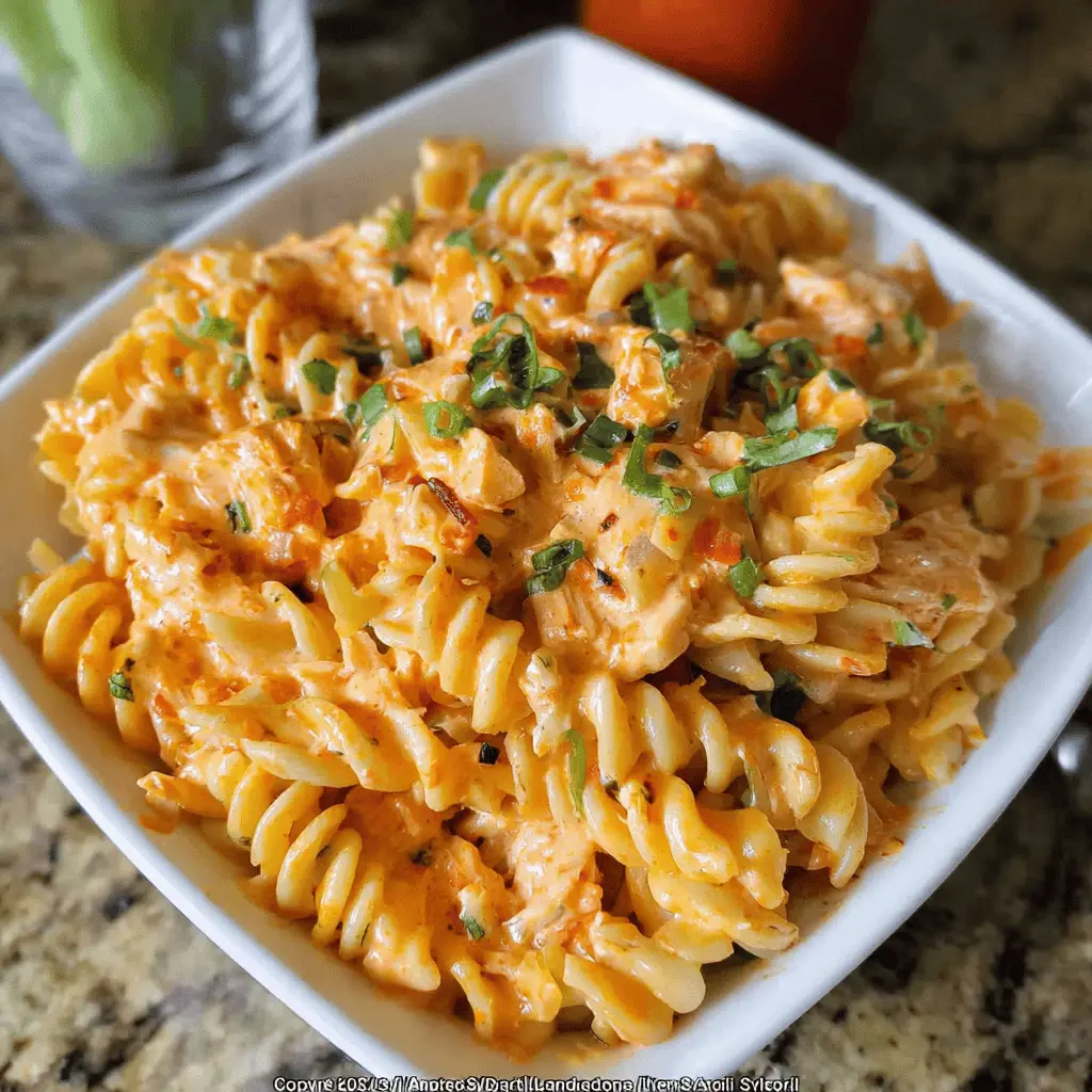 Easy Buffalo Chicken Pasta Salad Recipe