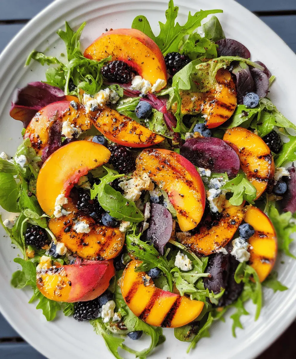 Easy Grilled Peach Salad With Fresh Greens