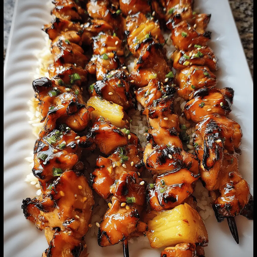 Easy Teriyaki Chicken Skewers with Sweet Marinade