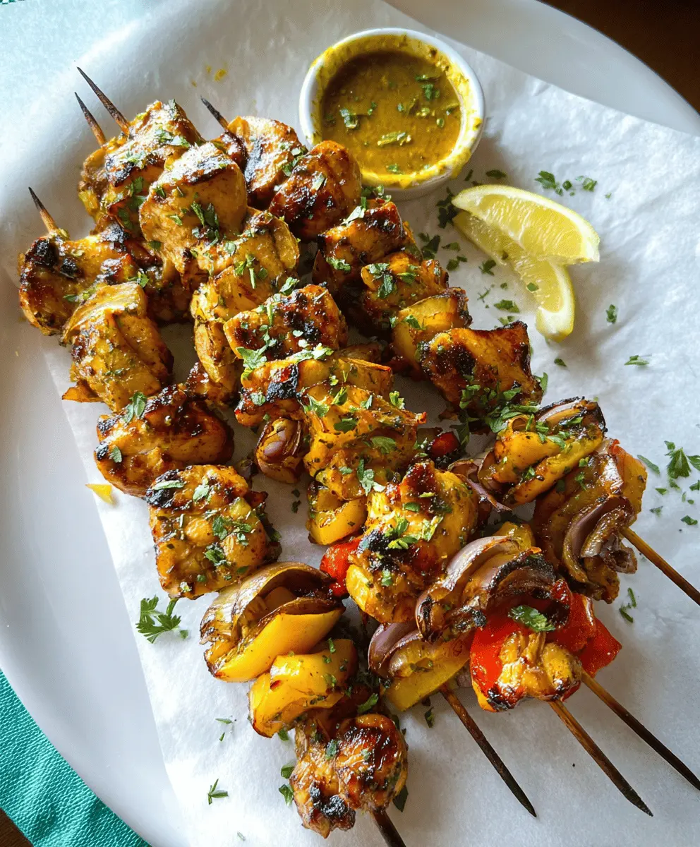 Easy Ginger Lemon Chicken Kabobs Recipe