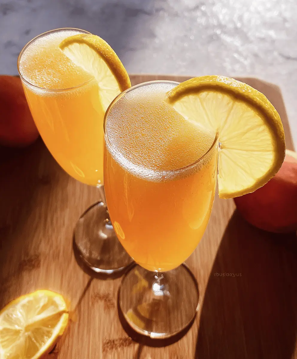 Easy Peach and Limoncello Bellini Recipe