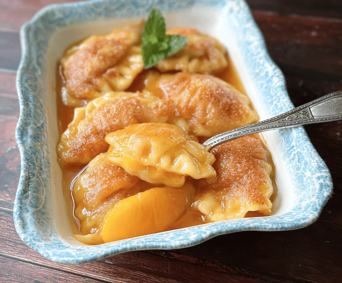 Easy Homemade Peach Dumplings Recipe