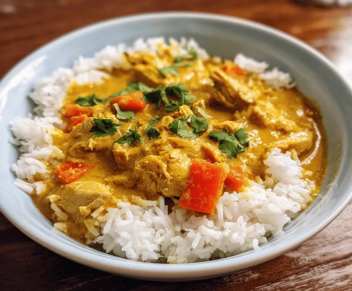 Easy Crockpot Coconut Curry Chicken Recipe