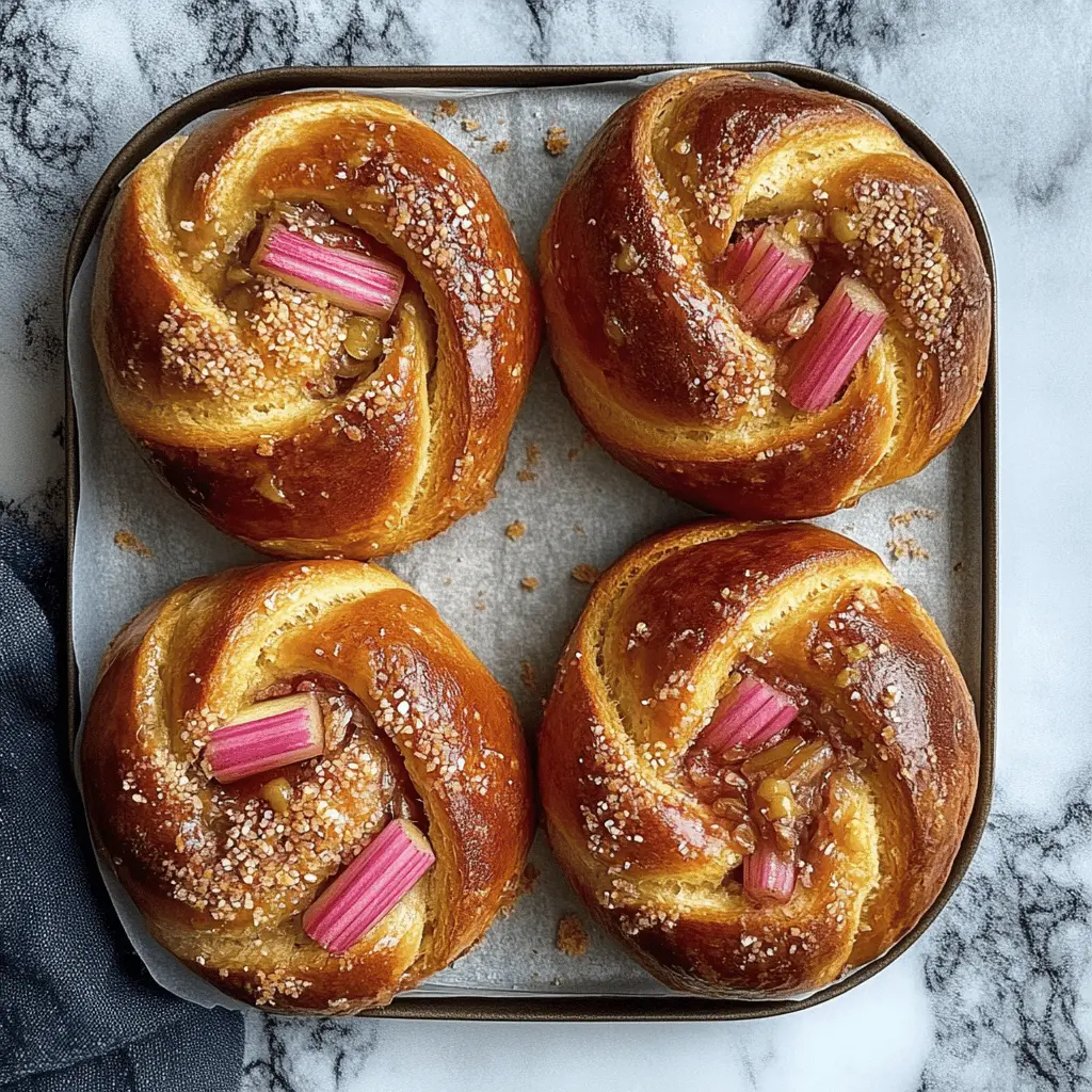 Easy Rhubarb Frangipane Buns Recipe