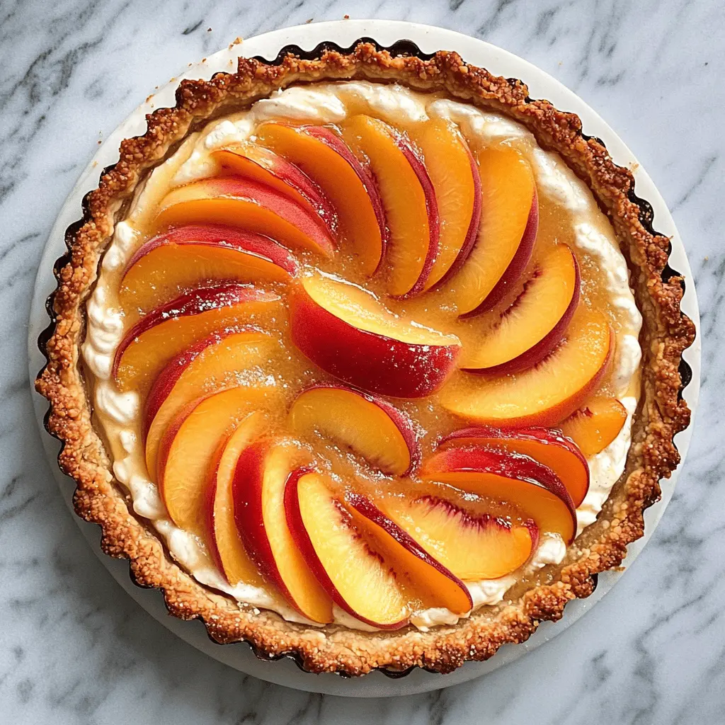 Easy White Peach Mascarpone Tart Recipe