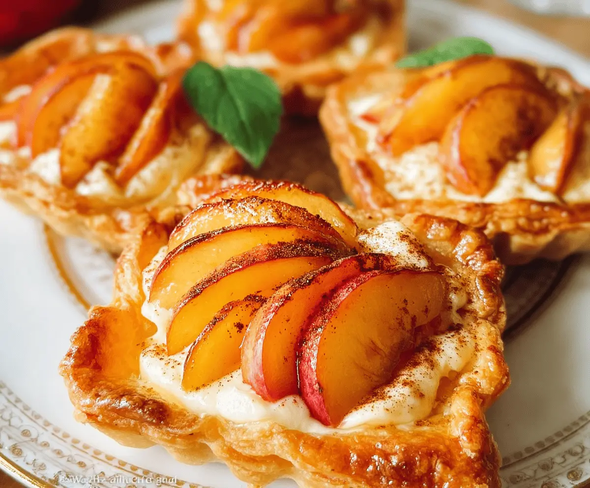 Easy Mini Peach and Cream Cheese Tarts Recipe