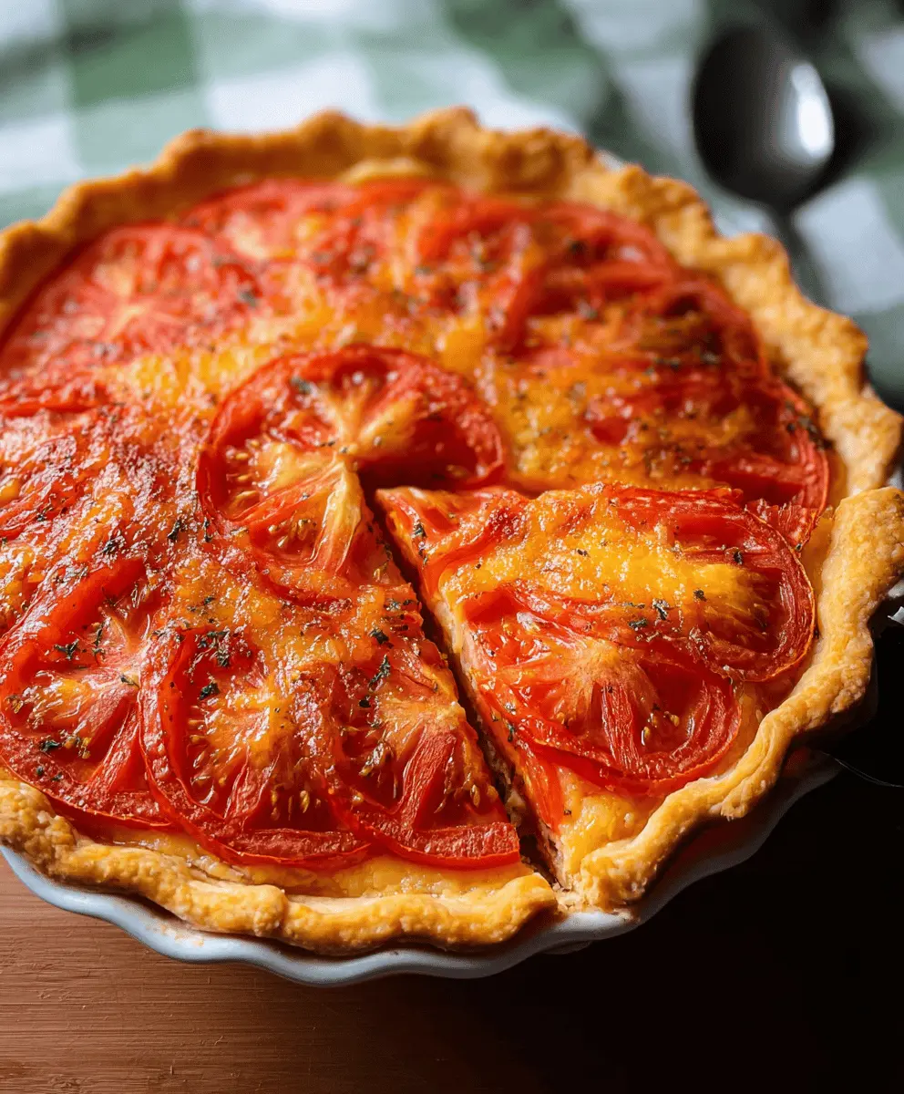 Easy and Cheesy Tomato Pie Recipe