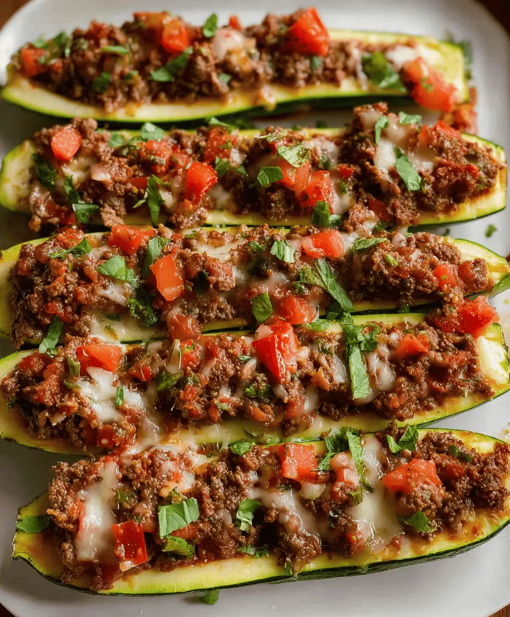 Easy Italian Beef Zucchini Boats Recipe