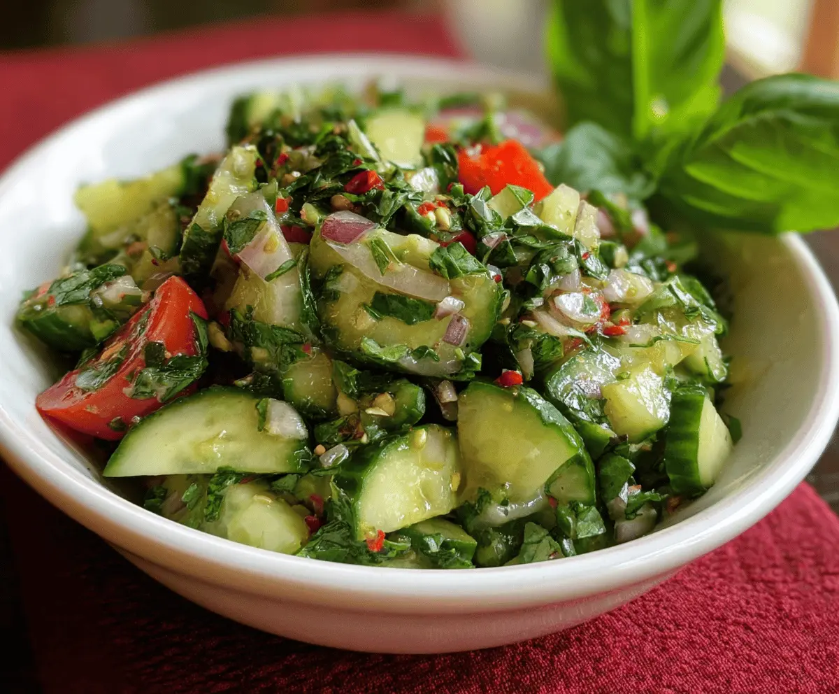 Easy Cucumber and Basil Salad Recipe