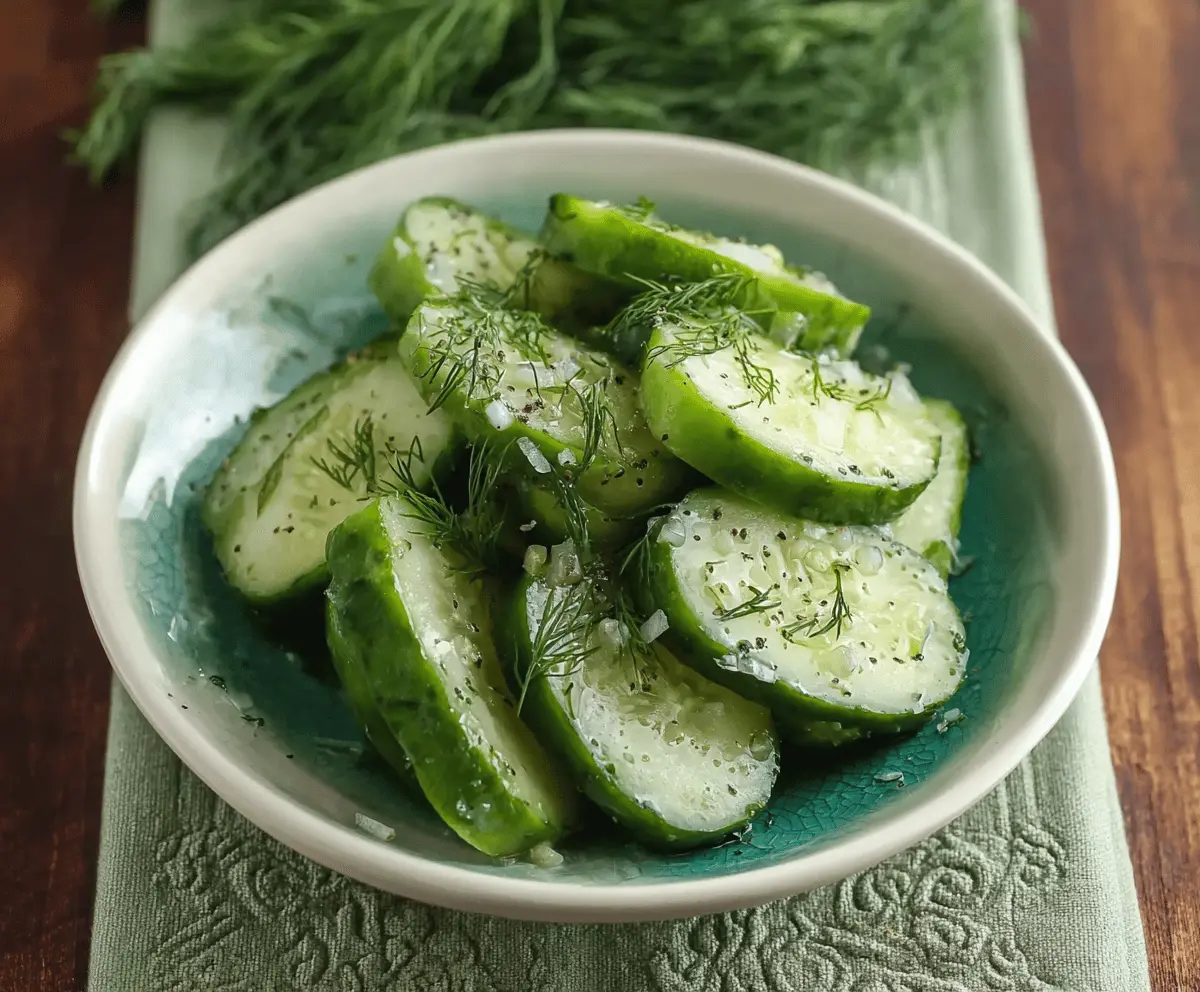 Easy Homemade Garlic Dill Cucumber Recipe