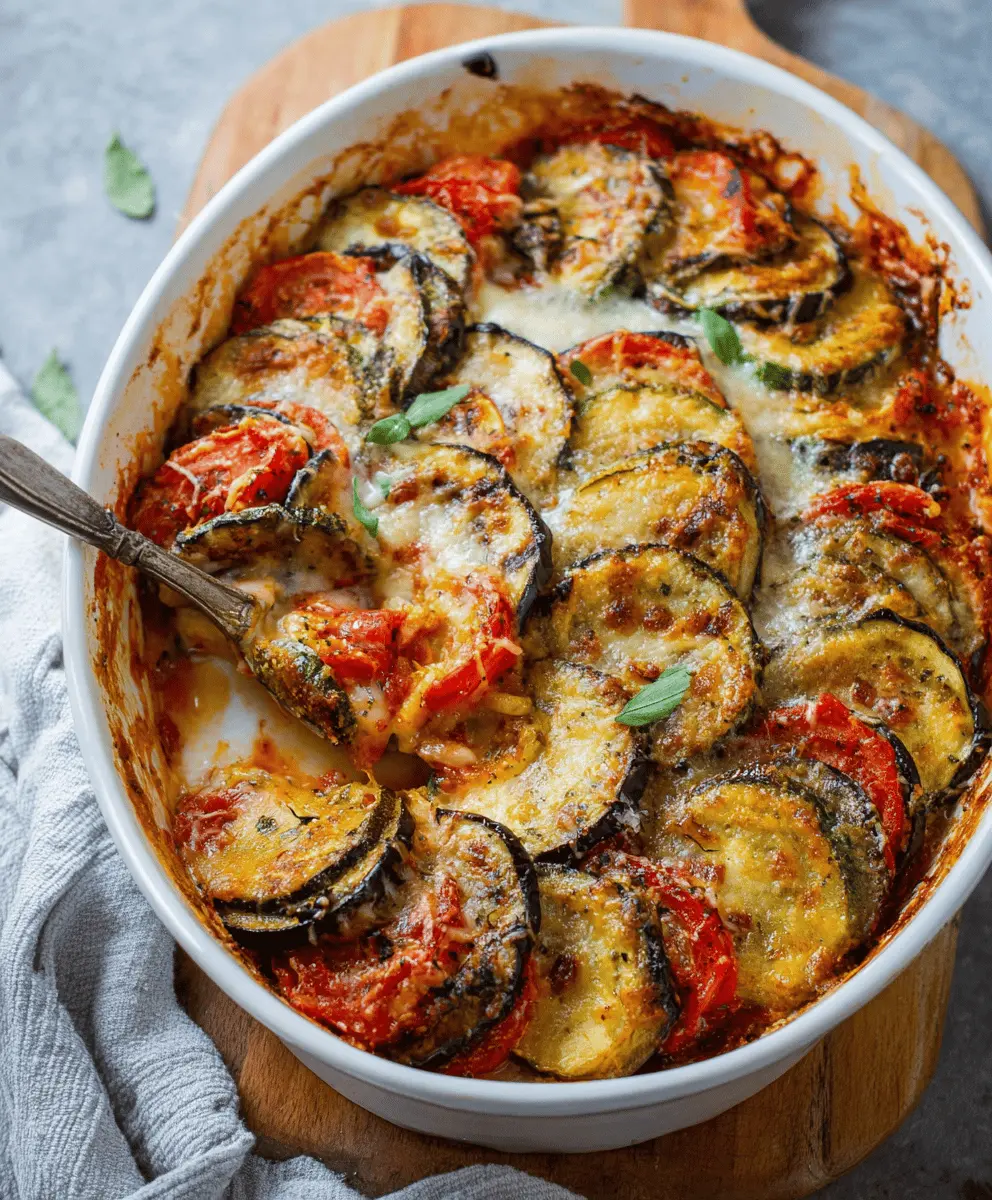 Easy Cheesy Baked Ratatouille Casserole