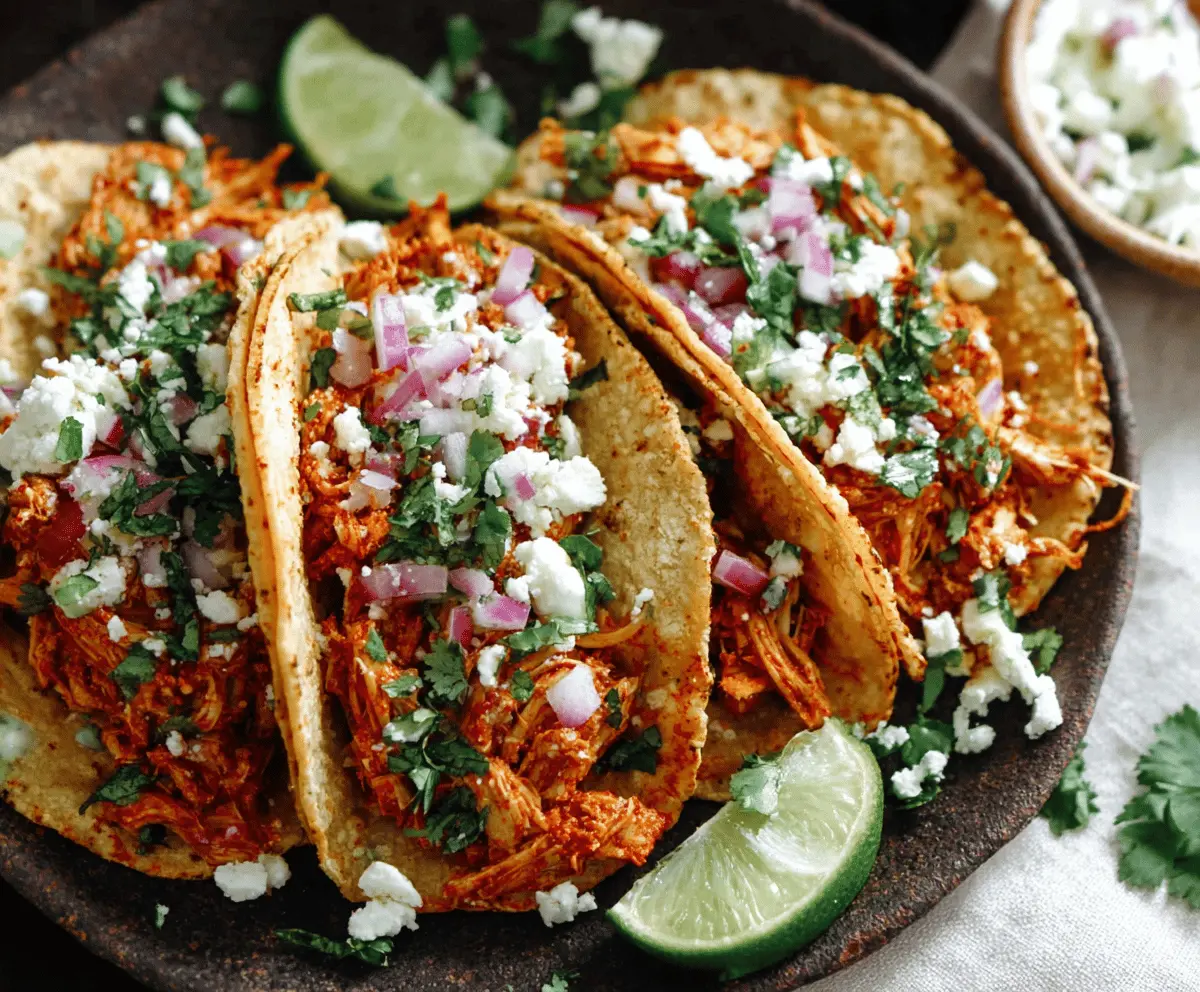 Easy Chicken Tinga Tacos Recipe