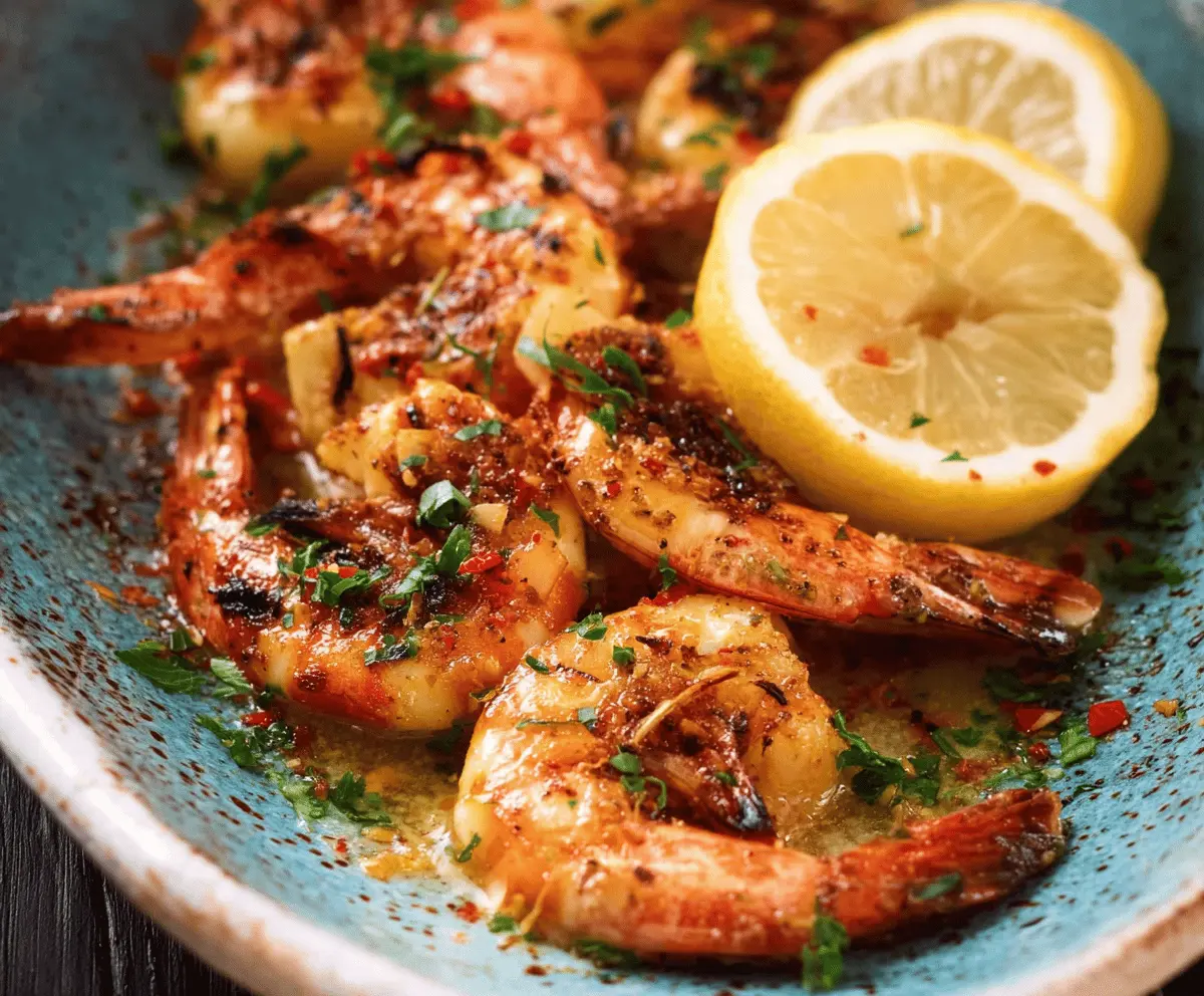 Easy Grilled Prawns with Garlic, Lemon & Chili