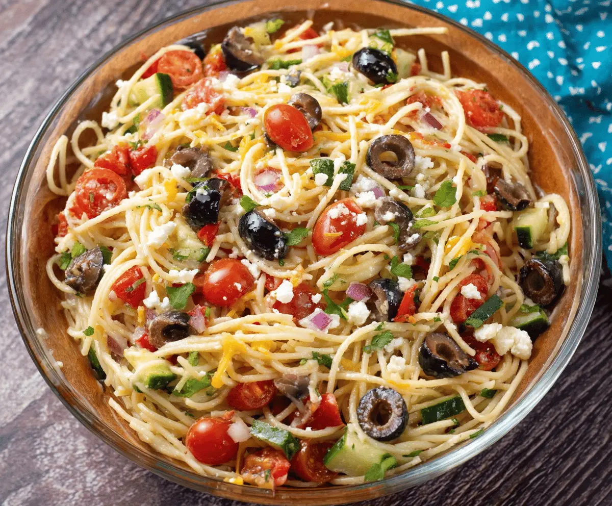 Easy California Spaghetti Salad Recipe