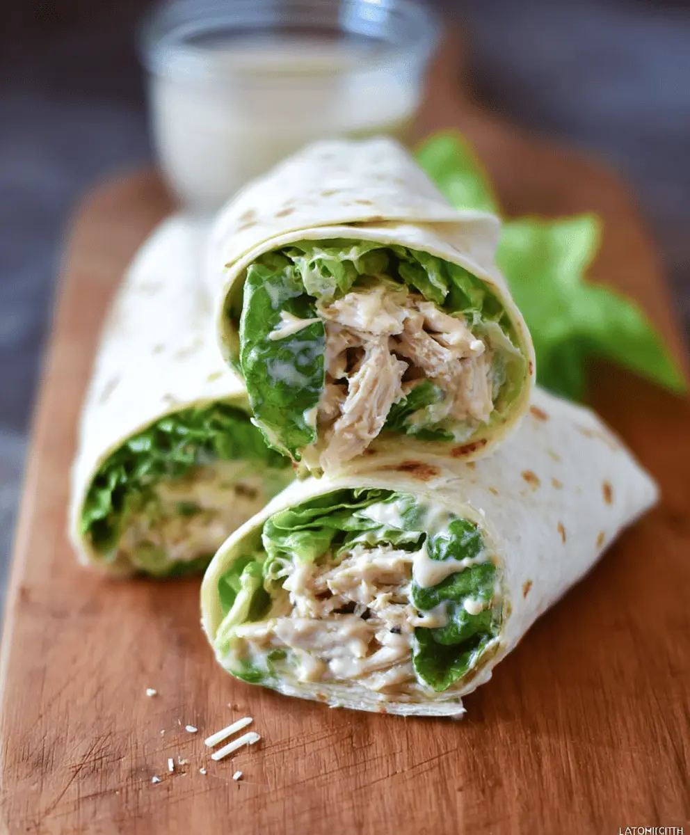 Easy Crock Pot Chicken Caesar Wraps Recipe