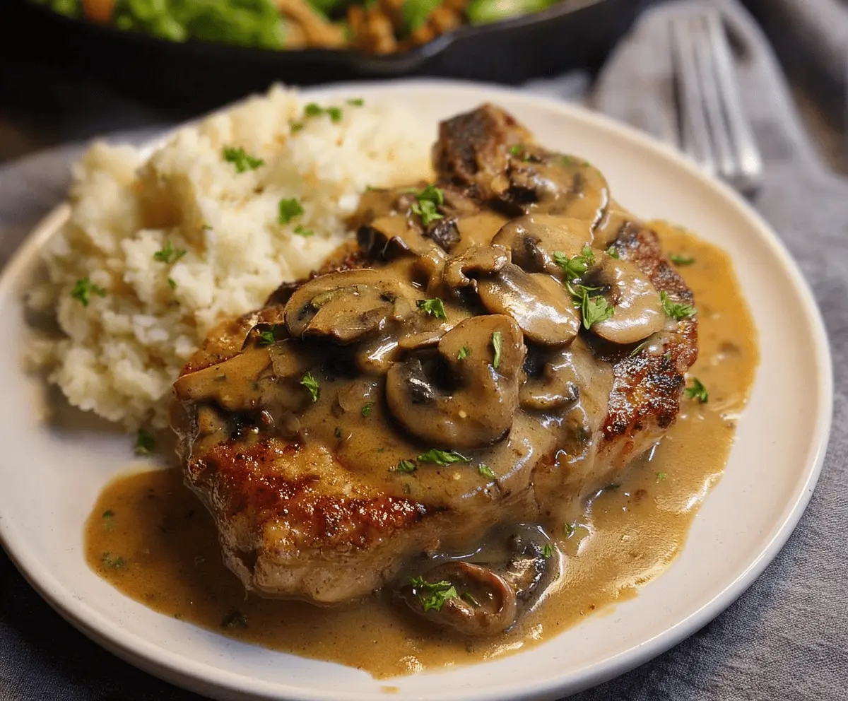 Easy Pork Chops with Creamy Mushroom Gravy