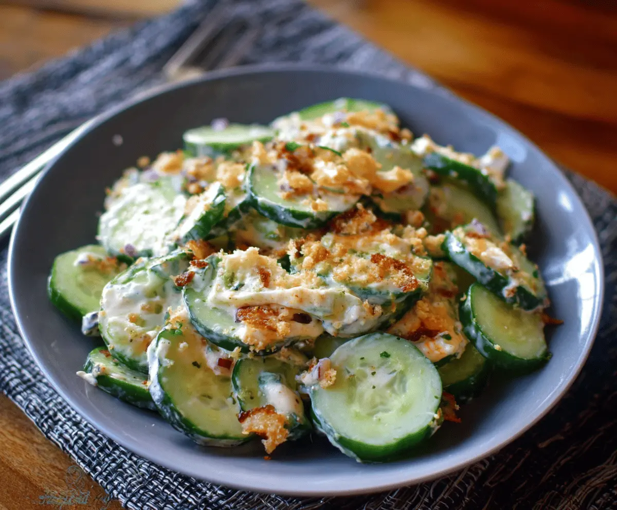 Easy Jalapeno Popper Cucumber Salad Recipe