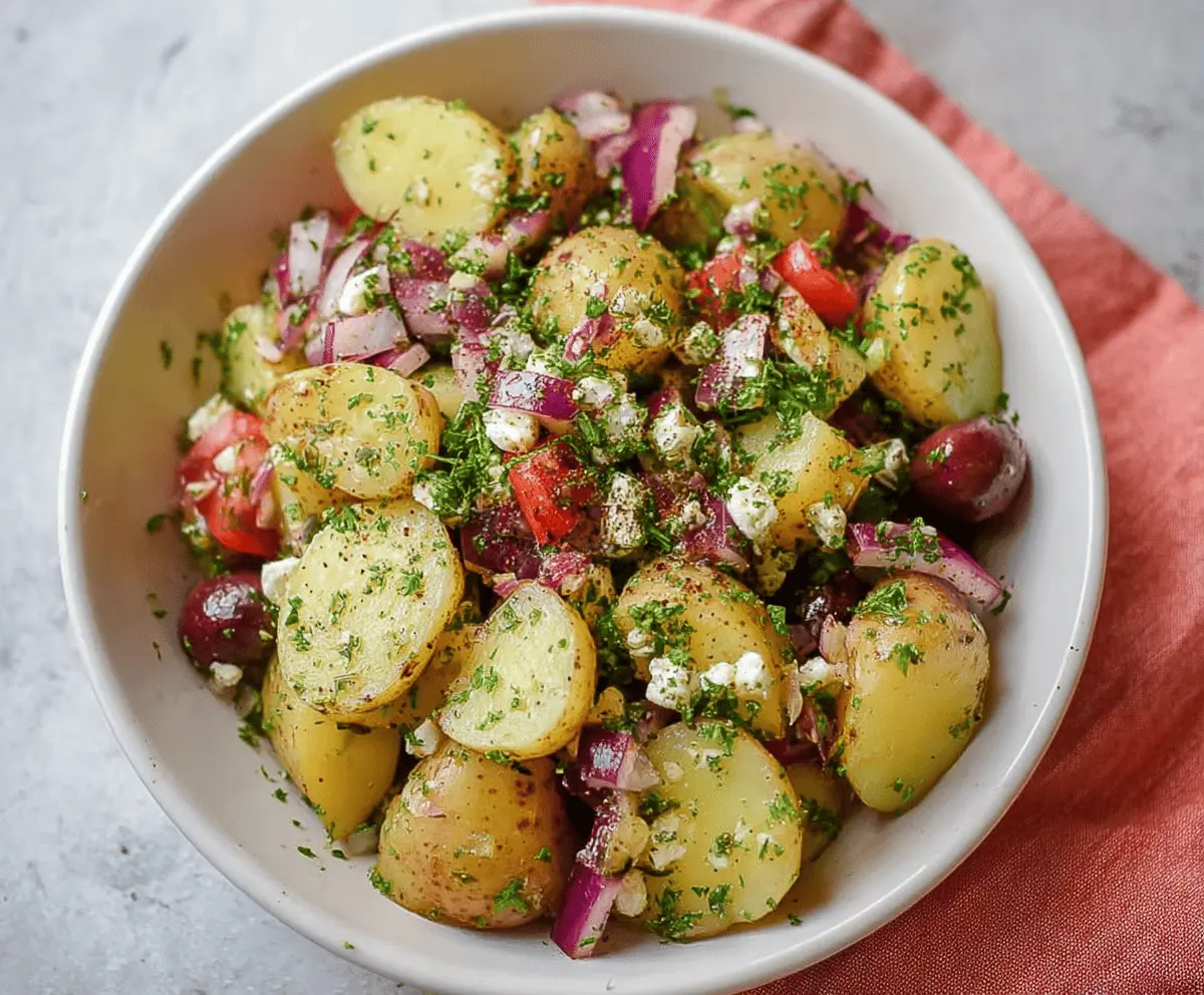 Easy Healthy Mediterranean Potato Salad Recipe