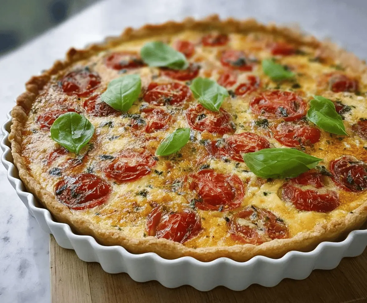 Easy Tomato and Basil Quiche Recipe
