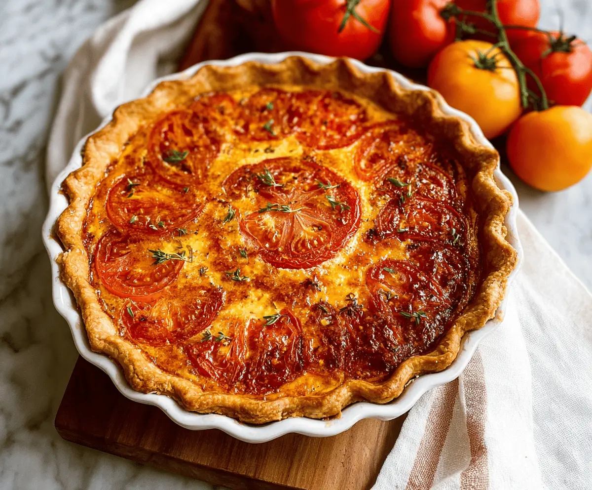 The Best Creamy Southern Tomato Pie Recipe