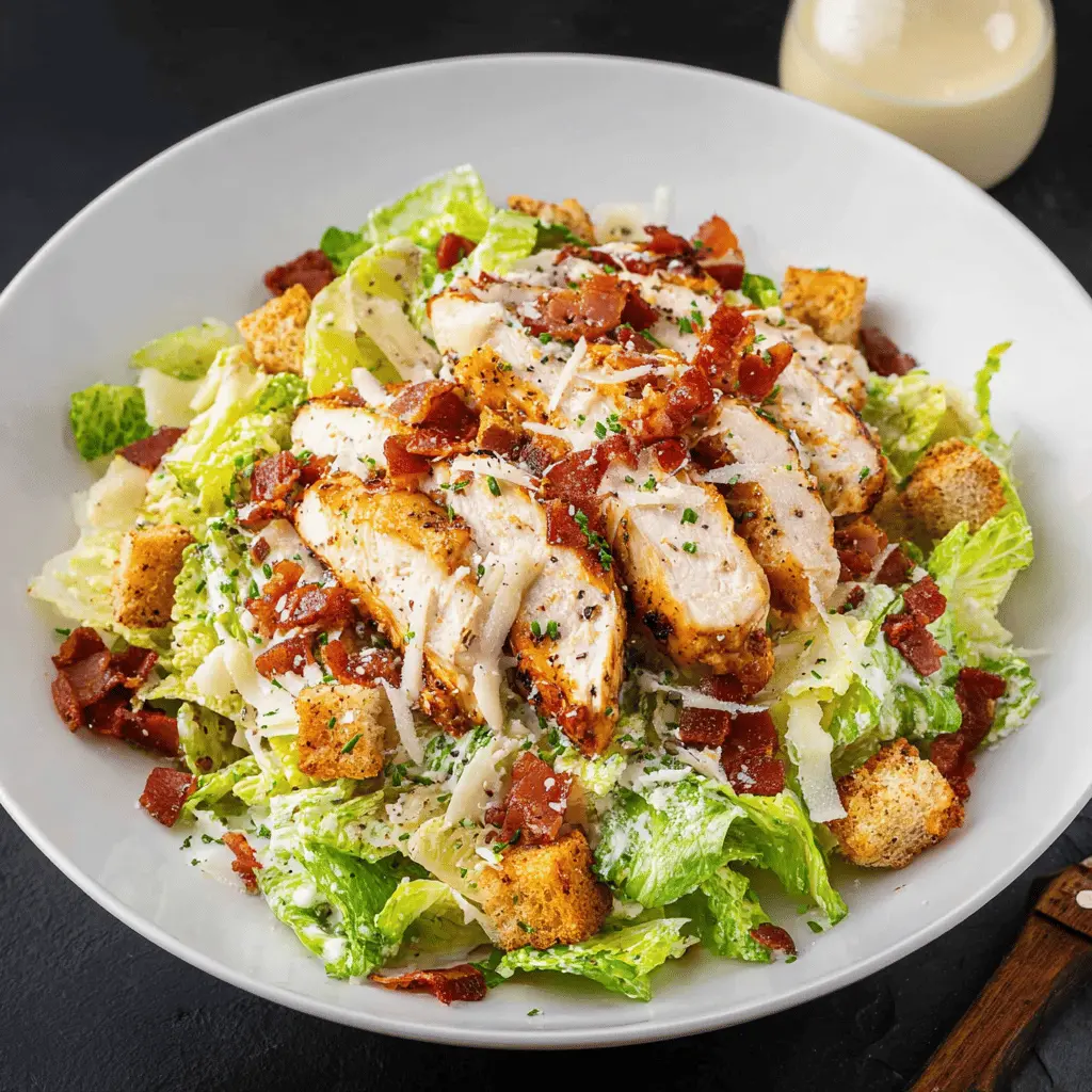 Easy Chicken Bacon Caesar Salad Recipe