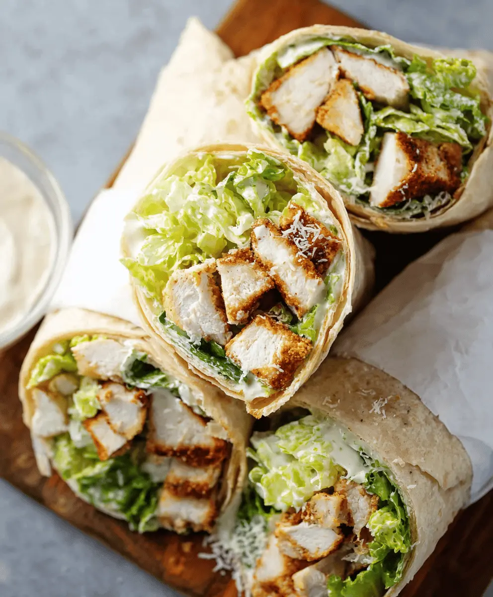 Easy Caesar Salad Chicken Wraps Recipe
