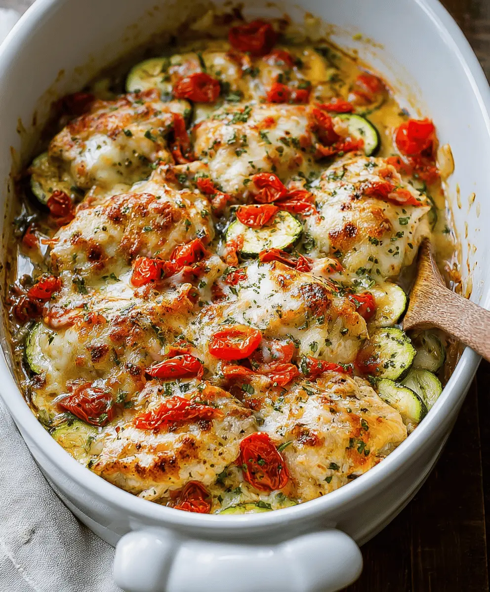 Easy Mediterranean Chicken Zucchini Bake Recipe