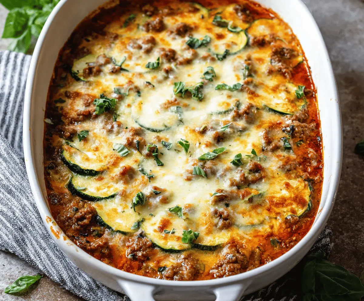 Easy Ground Beef Zucchini Casserole Recipe
