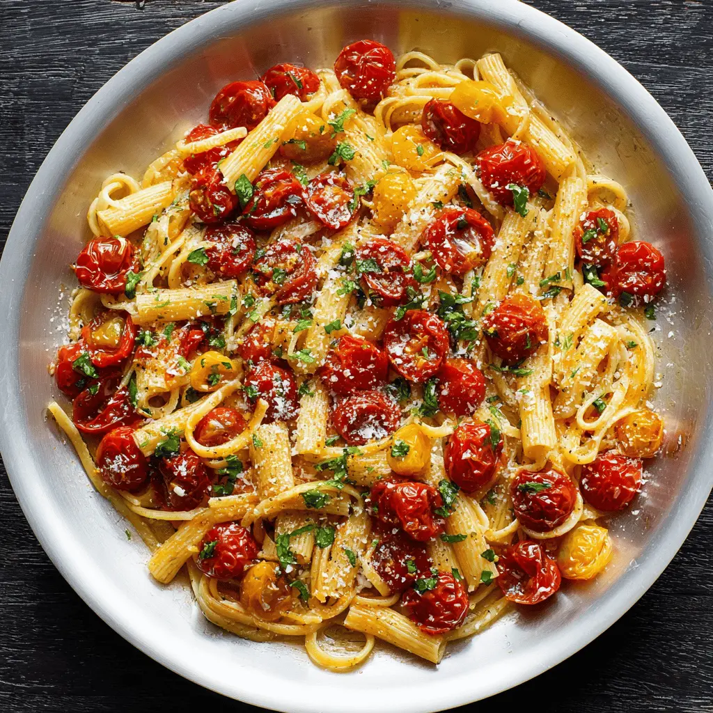 Easy Pasta With Cherry Tomatoes and Garlic Recipe