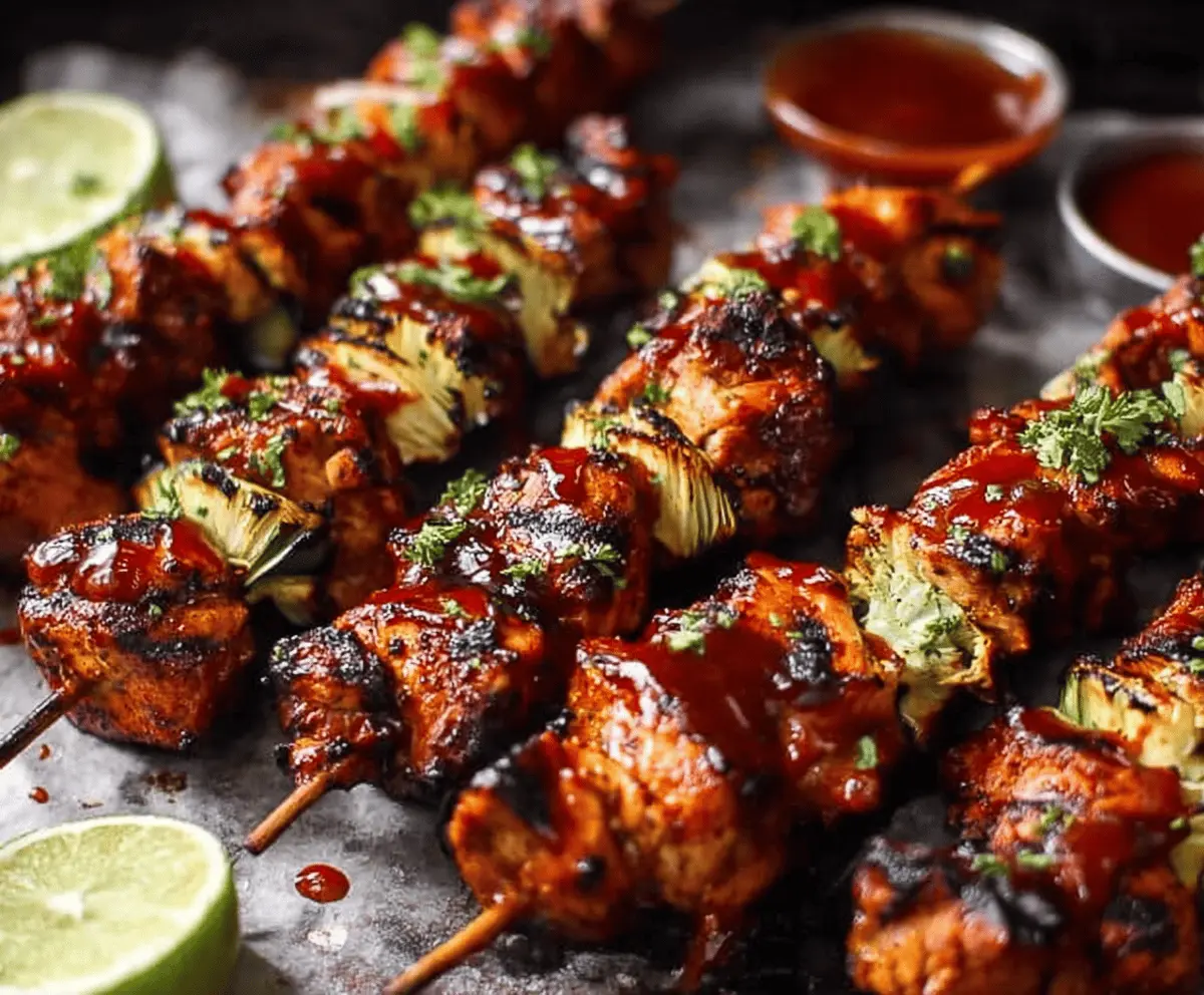 Easy BBQ Chicken Skewers for the Grill