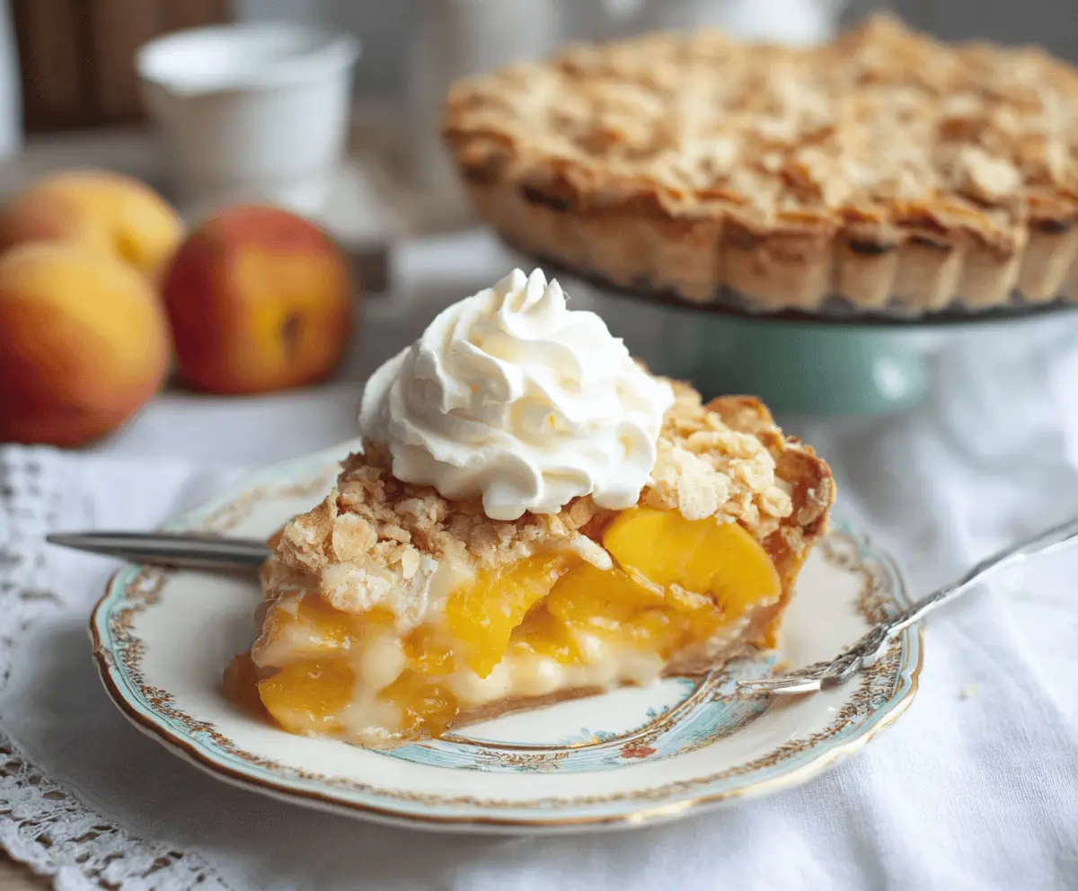 Easy Peaches and Cream Pie Recipe