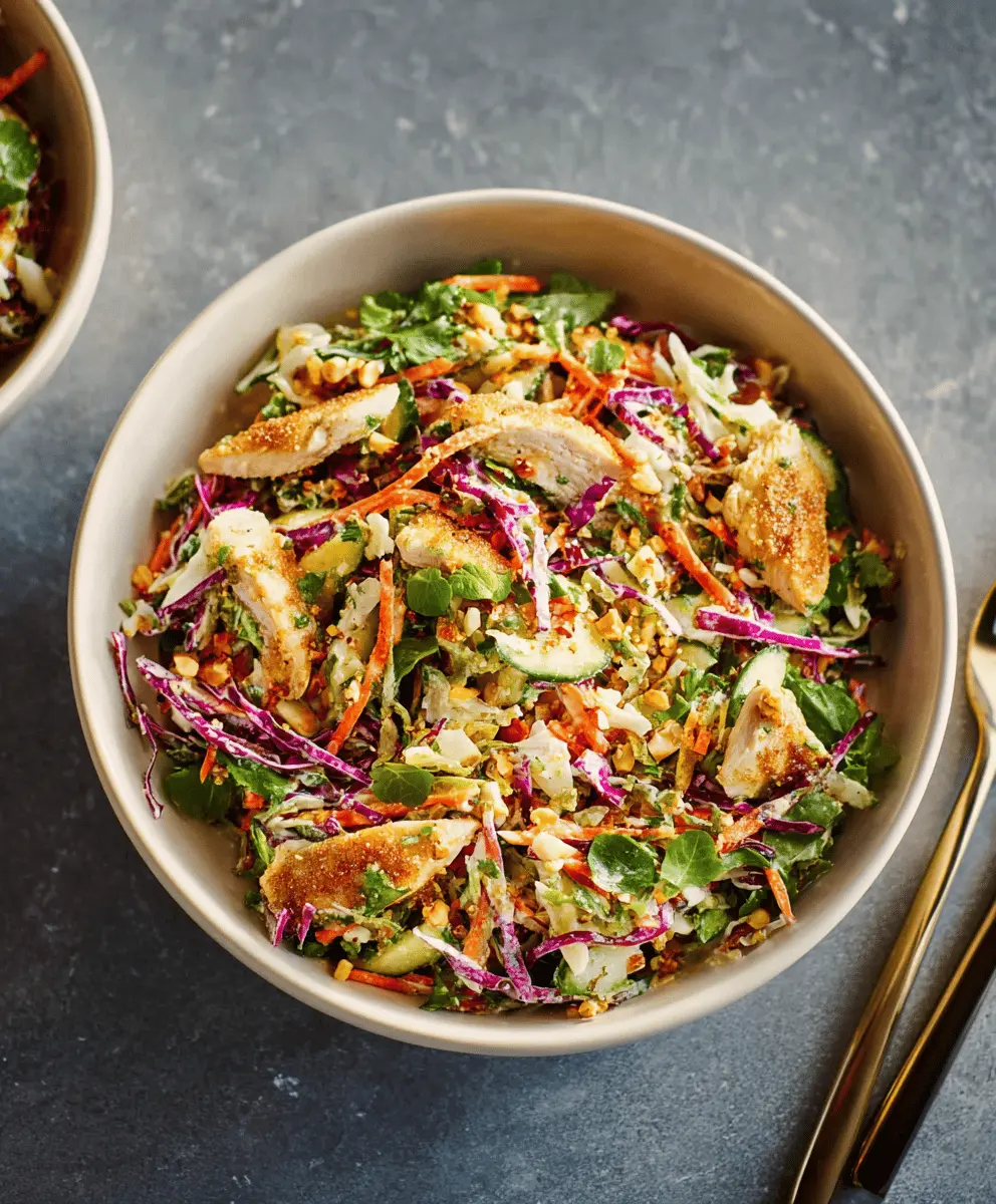 Crunchy Chicken Salad with Crispy Veggies