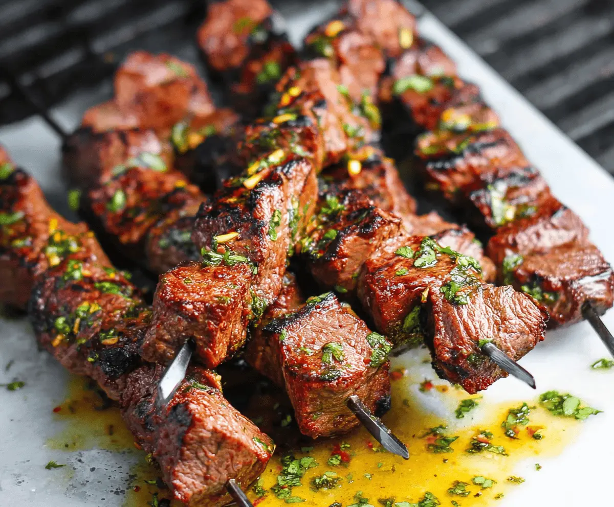 Grilled Beef Kabobs With The Best Marinade