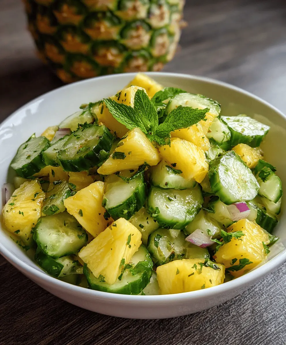 Fresh Pineapple Cucumber Salad Recipe