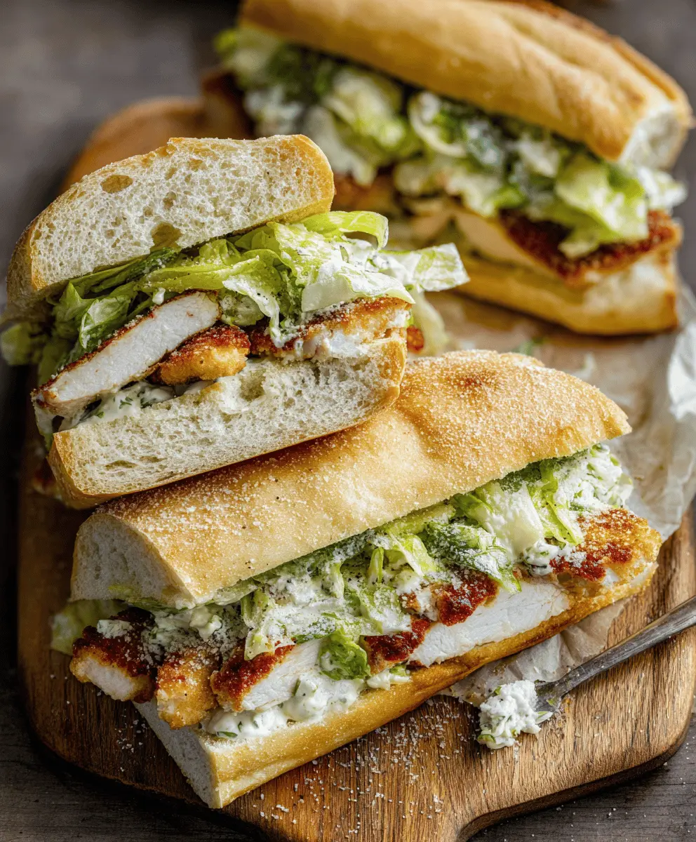 Easy Chicken Caesar Sandwich Recipe