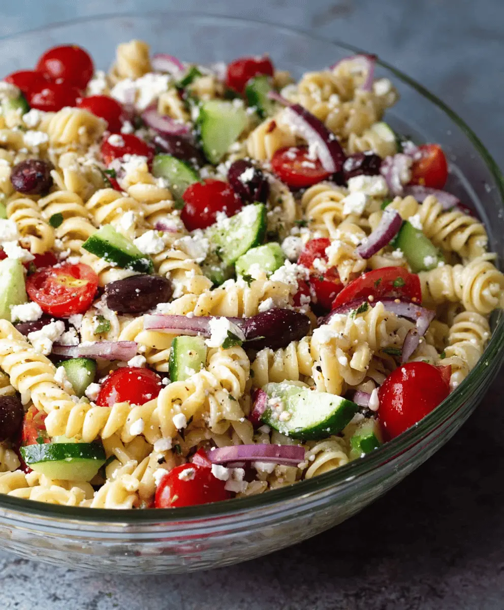 Easy Greek Pasta Salad Recipe for Summer