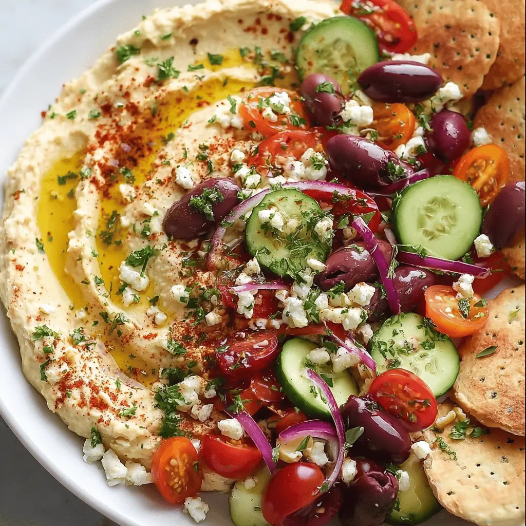 Creamy Greek Style Loaded Hummus Recipe