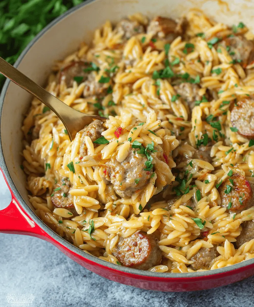 Easy One-Pot Italian Sausage Orzo Dinner