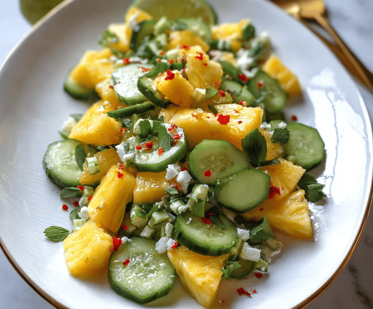 Refreshing Pineapple Cucumber Salad Recipe
